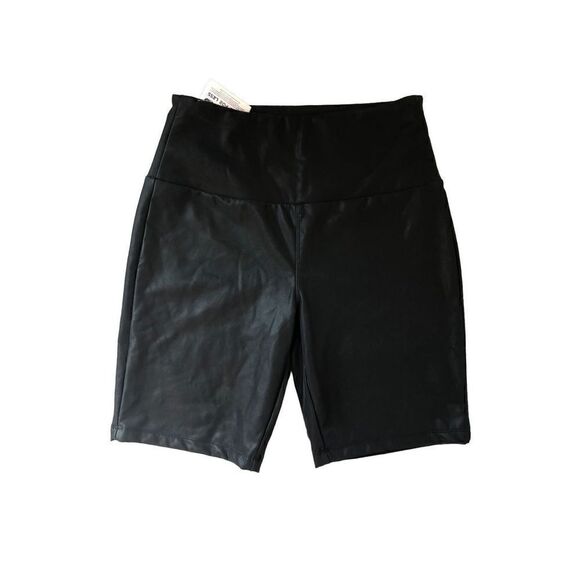 5/$25 SALE Brand New Boom Boom Jeans BBJ Black Biker High Rise Shorts Large - Picture 3 of 17